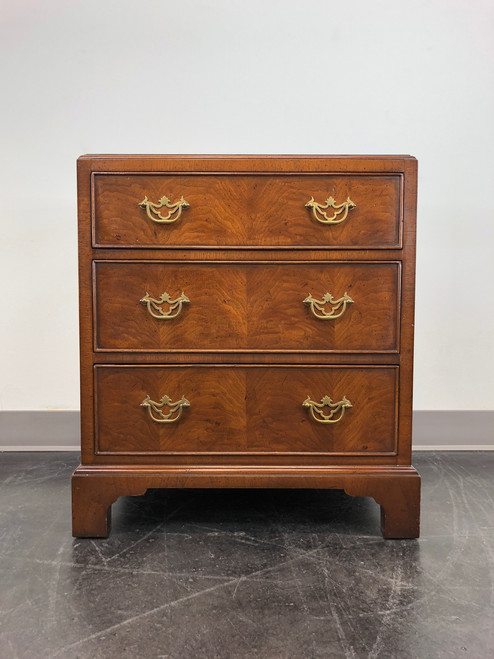 SOLD OUT - HENREDON 18th Century Portfolio Chippendale Banded Walnut Nightstand Bedside Chest