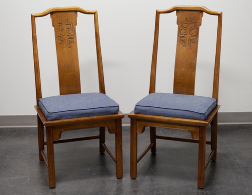 SOLD - CENTURY Chin Hua by Raymond Sobota Asian Chinoiserie Dining Side Chairs - Pair 2