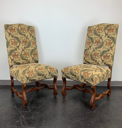 SOLD  - French Country Style Dining Side Chairs by Fremarc Designs - Pair 2