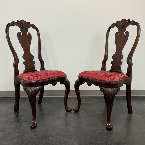 SOLD OUT - STICKLEY Williamsburg Queen Anne Mahogany Dining Side Chairs - Pair 2