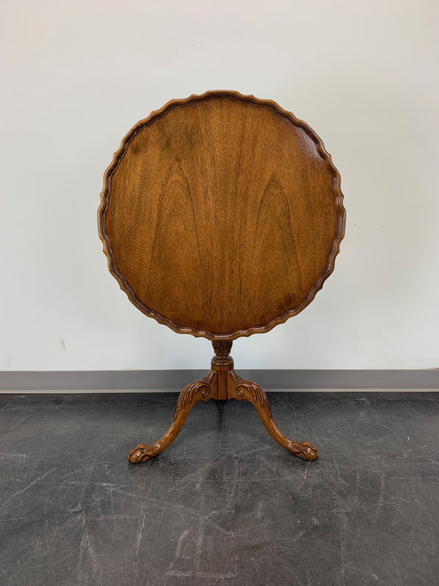 SOLD OUT - BAKER Solid Mahogany Chippendale Tilt-Top Pie Crust Table with Ball in Claw Feet