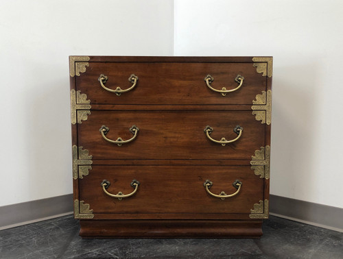 SOLD - HENREDON Asian Japanese Tansu Campaign Style Mahogany Bachelor Chest - B