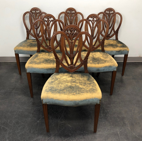 SOLD - Mahogany Hepplewhite Prince of Wales Dining Side Chairs - Set of 6