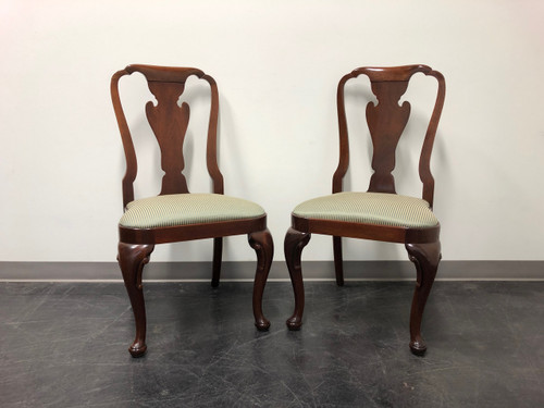 SOLD - BAKER Historic Charleston Solid Mahogany Queen Anne Dining Side Chairs - Pair 1