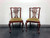 SOLD - COUNCILL CRAFTSMEN Mahogany Chippendale Style Ball Claw Dining Side Chairs - Pair 1