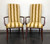 SOLD - CHARLES STEWART Transitional Style Mahogany Armchairs - Pair 