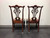 SOLD - THOMASVILLE Mahogany Collection Chippendale Dining Side Chairs -- Pair 1