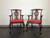 SOLD - BAKER Chippendale Ball in Claw Mahogany Dining Armchairs - Pair