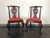 SOLD - BAKER Chippendale Ball in Claw Mahogany Dining Side Chairs - Pair B