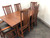 SOLD - Le Meuble Villageois Mission Oak Dining Set - Table + 6 Chairs