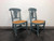 SOLD - Country Cottage Shabby Chic Painted Distressed Dining Chairs - Pair A