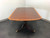 SOLD - HICKORY WHITE Banded Mahogany Double Pedestal Dining / Banquet Table