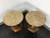 SOLD - TOMLINSON Mid-Century Round Marble Top End Side Tables - Pair