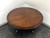 SOLD - Vintage Banded Mahogany 60" Round Dining Table