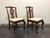 BAKER Mahogany Chippendale Ball in Claw Dining Side Chairs - Pair B