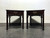 SOLD OUT - HENREDON Banded Mahogany Chinese Chippendale Style End Side Tables - Pair