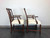 SOLD - HICKORY MFG Mahogany Chippendale Straight Leg Dining Armchairs - Pair