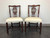 SOLD - HICKORY MFG Mahogany Chippendale Straight Leg Dining Side Chairs - Pair A