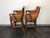 SOLD - ETHAN ALLEN Faux Bamboo Rattan Barstools - Pair