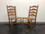 SOLD - ETHAN ALLEN Ladder Back Rush Seat Dining Side Chairs - Pair 1