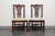 SOLD - THOMASVILLE Mahogany Chippendale Straight Leg Dining Side Chairs - Pair