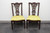 SOLD - THOMASVILLE Mahogany Chippendale Straight Leg Dining Side Chairs - Pair 1