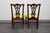 SOLD - THOMASVILLE Mahogany Chippendale Straight Leg Dining Side Chairs - Pair 1