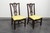 SOLD - THOMASVILLE Mahogany Chippendale Straight Leg Dining Side Chairs - Pair 2