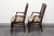 SOLD - THOMASVILLE Mahogany Chippendale Straight Leg Dining Captain's Armchairs - Pair