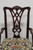 SOLD - THOMASVILLE Mahogany Chippendale Straight Leg Dining Captain's Armchairs - Pair