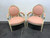 SOLD - French Regency / Neo-Classical Style Accent Chairs with Pink Upholstery - Pair