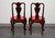 SOLD - HICKORY CHAIR Queen Anne Style Dining Side Chairs - Pair 4