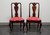 SOLD - HICKORY CHAIR Queen Anne Style Dining Side Chairs - Pair 3