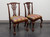 SOLD - COUNCILL Mahogany Chippendale Ball in Claw Dining Side Chairs - Pair 1