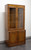 SOLD - DIXIE Aloha Faux Bamboo Asian Chinoiserie Curio Display Cabinet - A