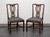 SOLD - BEVAN FUNNELL Reprodux Mahogany Georgian Straight Leg Dining Side Chairs - Pair A