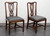 SOLD - BEVAN FUNNELL Reprodux Mahogany Georgian Straight Leg Dining Side Chairs - Pair A