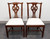 SOLD - HENKEL HARRIS 101S 29 Mahogany Chippendale Dining Side Chairs - Pair C