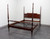 SOLD - Vintage Solid Mahogany Colonial Style Queen Size Four Poster Bed