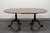 SOLD -  HENKEL HARRIS 2209 24 Solid Wild Black Cherry Double Pedestal Oval Dining Table