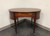 SOLD - BAKER Inlaid Banded Mahogany Small Oval Desk