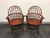 SOLD - Solid Cherry Windsor Armchairs - Pair 2