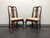 SOLD - HENKEL HARRIS 104S 29 SPNEA Mahogany Queen Anne Dining Side Chairs - Pair B