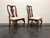 SOLD - HICKORY CHAIR James River Mahogany Queen Anne Dining Side Chairs - Pair A