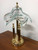 COFRAC Art Verrier France Crystal & Brass Table / Desk Lamp