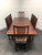 SOLD - Le Meuble Villageois Mission Oak Dining Set - Table + 8 Chairs