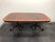 SOLD - Banded Mahogany Double Pedestal Ball in Claw Dining Table by Hancock & Moore