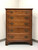 SOLD - HENREDON Chippendale Style Banded Walnut Chest of Five Drawers