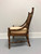 SOLD - Vintage Mid Century Faux Bamboo Caned Lounge Chair