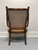 SOLD - Vintage Mid Century Faux Bamboo Caned Lounge Chair